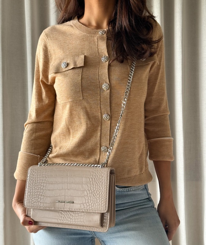 Sac à main VITA Beige Croco 4 Sac à main VITA Beige Croco - Image 4